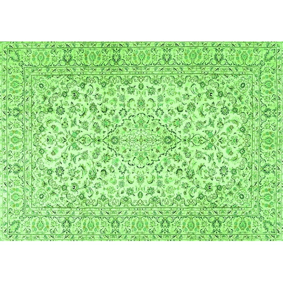 Ahgly Company Indoor Rectangle Persian Green Traditional Area Rugs, 2' x 4'