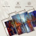 thumbnail image 6 of Elephant Stock City On The River Ii Wall Art - Horizontal Multi Panel Canvas - Living Room Wall Decor - Abstract Multi Panel - Blue And Red Decor By Annette Schmucker - 36" x 22", 6 of 8