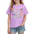 thumbnail image 3 of Piuwrlz 7 Girls Short T-Shirts Sleeve Kids Graphic Shirts Tops Pullover Purple Size 7 Years, 3 of 10