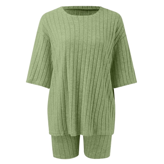 SHIXIAOO Ensemble de Shorts Décontractés à la Mode pour Femmes, Col Rond, Ample, Grande Taille, Couverture de Bikini, Robe d'Été, Ensemble de Maillot de Bain Mignon