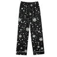 thumbnail image 6 of Lorytime Christmas Pajamas Sets Adults Snowflakes Long Sleeved Collared Tops Elastic Waist Pants Holiday Sleepwear, 6 of 7