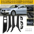 thumbnail image 1 of 7x Black Inner Door Panel Handle Pull Trim Cover For BMW 5 Series F10 F11 10-16, 1 of 10