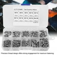 thumbnail image 4 of Vis à Tête Plate, 340pcs M3 Vis à Tête Plate en Acier Inoxydable Vis Fraisées Kit d'Assortiment Tête Ronde Autotaraudage, Vis Autoperçage, 4 of 8