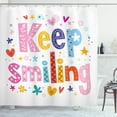 thumbnail image 1 of Ambesonne Positive Energy Shower Curtain, Vivid Keep Smiling, 69"Wx84"L, Multicolor, 1 of 3