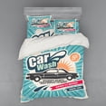 thumbnail image 2 of Ambesonne Retro Bedding Set 3 Pcs, Vintage Car Repair Artwork, Twin, Multicolor, 2 of 3