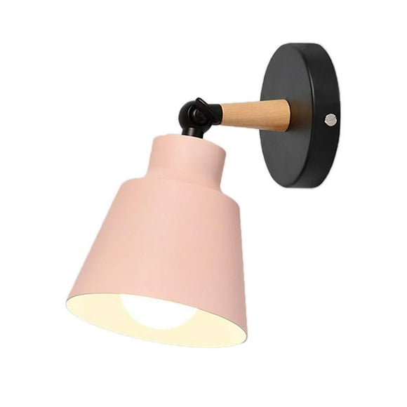 Modern Swing Arm Wall Lamps Light Fixture Down Metal Shaded for Pink