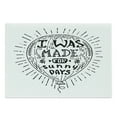 thumbnail image 1 of Saying Cutting Board, I Was Made for Sunny Days Typography on a Balloon Outline Monochrome Print, Decorative Tempered Glass Cutting and Serving Board, in 3 Sizes, by Ambesonne, 1 of 2