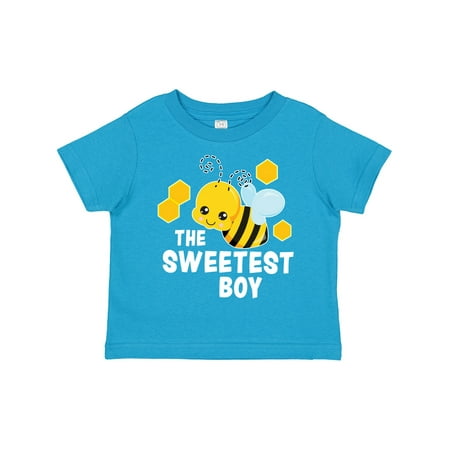 

Inktastic The Sweetest Boy with Bee and Honey Combs Gift Toddler Boy or Toddler Girl T-Shirt