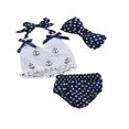 thumbnail image 1 of Baby Girls Anchor Tops+Polka Dot Briefs Outfits Set, 1 of 5