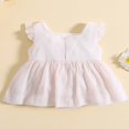 thumbnail image 3 of Nouveau-né Bébé Fille Rompers Robe Dentelle Floral Mouche Manches Body Bébé Été A-Ligne Princesse Robes, 3 of 9