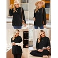 thumbnail image 3 of Ekouaer Women’s Maternity Shirts Long Sleeve Split Side Pregnancy Tee Top Tunic Blouse Casual Mama Clothes, 3 of 6