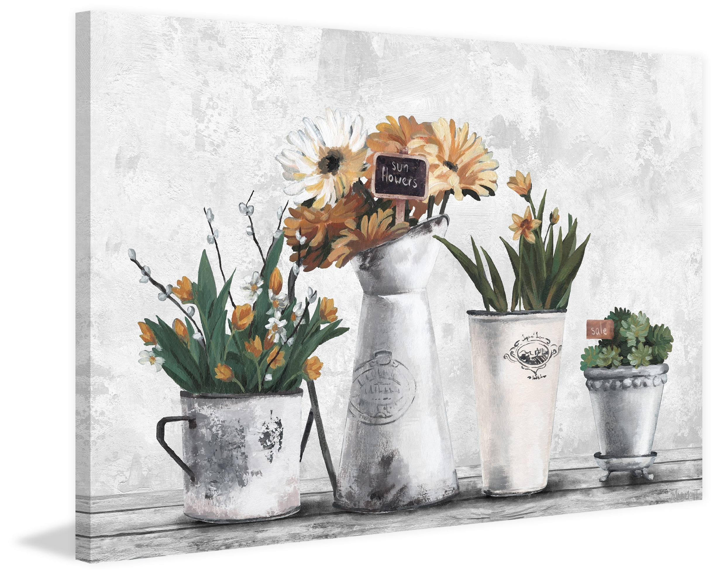 Marmont Hill Yellow Sunflowers Canvas Wall Art, 24" x 36"