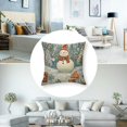 thumbnail image 5 of Acheng Throw Pillow Covers Forest Animals Winter Woodland Repetitive Deer Fox Bird Chalet Flowers Ski On Light Decorative Square Pillowcases Cushion Cover  22x22in, 5 of 7
