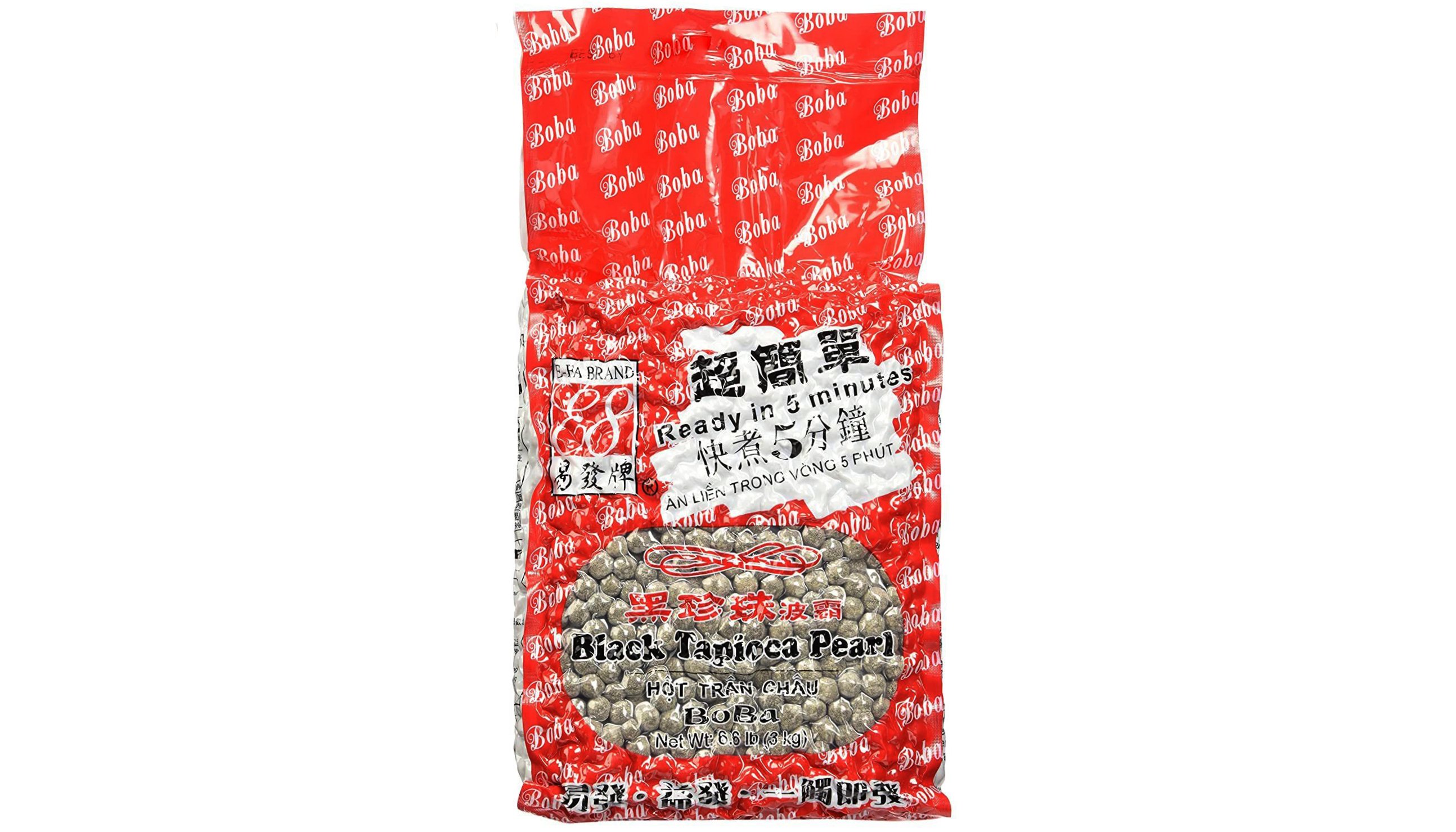 EFa Big Pack Black Boba Tapioca Pearls for Bubble Tea 6.6LB (3 Kg