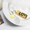 thumbnail image 4 of Creative Tennis Racket Key Games Charm Tennis Ball Pendant Gift for Tennis Player Team - Yellow Yellow 2, 4 of 8