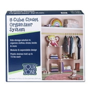 Your Zone 3 Cube Closet Organizer - Pink- Kids Room Organizer - Easy to assemble
