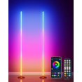 thumbnail image 2 of Uocub Corner Floor Lamp, 2 Pack RGB Corner Lamp with App/Remote/Button Control, Smart LED Floor Lamp with 16 Million DIY Colors & 68+ Scene, Music Sy, 2 of 9
