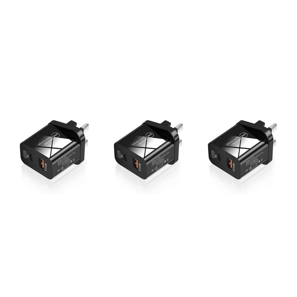 Seitruly de teléfono de 20 W, adaptador de carga de teléfono inteligente de doble puerto de pared, protección de circuito, carga, enchufe Type1 NO1