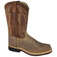 thumbnail image 1 of Bota de punta cuadrada de cuero marrón desgastado para hombre - Talla EE. UU.: 8 Smoky Mountain 4028-8EE, 1 of 1