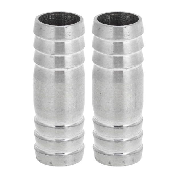 Conectores de manguera de barbilla Unique Bargains para aire, agua, aceite, gas, combustible de 3/4" de acero inoxidable 304, 2 piezas