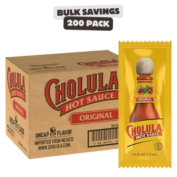 Cholula Sachet de Sauce Piquante Originale 0.25 fl. oz. - 200/caisse