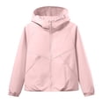 thumbnail image 6 of DYTTDG Women's Lightweight Windproof Hooded Jacket, Full Zip Loose Fit Casual Windbreaker for Hiking, Outdoor and Daily Wear, 6 of 8