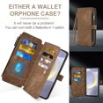 thumbnail image 6 of Asuwish Kickstand Hard Shell Wallet Cell Phone Case with Tempered Glass Screen Protector for Samsung Galaxy S24 Plus/S25 Plus, Brown, 6 of 6