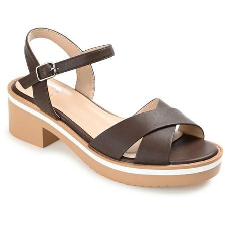 

Journee Womens Hilaree Ankle Strap Low Block Heel Sandals
