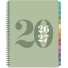 Academic Planner 2026-2027 - Planner 2026-2027, July 2026 - June 2027, 8" x 10", 26-27 Planner Weekly and Monthly with Colorful Tabs, -wire Binding, Inner Pocket - Green