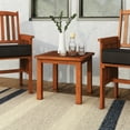 thumbnail image 1 of CorLiving Miramar Hardwood Outdoor Square Slat Top End Table, Brown, 1 of 7