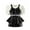 Black, variant on AUNVITO Girls 3-Piece Set PU Leather Vest Beaded Tiered Dress Mesh Sleeveless Top Party Outfit
