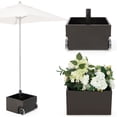 thumbnail image 2 of Patiojoy Base de Parasol de Patio, Base de Parasol en Acier de 170 Lb avec 2 Roues Universelles, Deux Boutons Réglables avec Trous pour Parasol de 1,5 Pouces/1,9 Pouces, 2 of 10