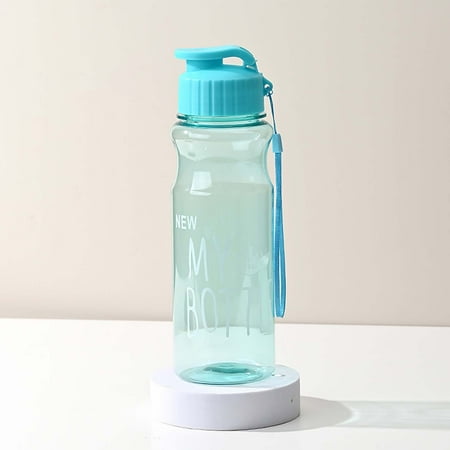 

Cuoff Water Bottle Food Grade Large Capacity Portable Fitness Sports Water Jug with Lanyard Outdoor Supply