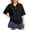 Black #22, variant on Dresfit Golf Shirts for Women Collared Polo Shirts 2026 Summer Short Sleeve Button Down Golf T Shirts Oversized Solid Loose Back To School Basic Tees S