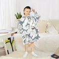 thumbnail image 6 of Wearable Blanket with Sleeves and Pocket Oversized Hooded Sweatshirt 3-14 YR Blue Shark with White Belly M, 6 of 7