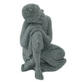 thumbnail image 1 of Pequeña Estatua De Buda De Piedra Arenisca Verde, Figura Decorativa Adecuada Para Oficina, Sala De Meditación, Pecera, 1 of 7