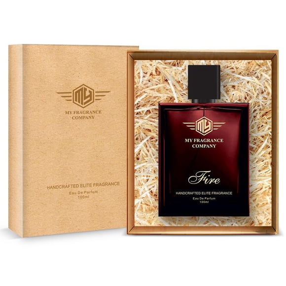 My Fragrance Company Fire Eau De Parfum For Men 100ml, 3.4 Fl.oz. - Handcrafted Elite Fragrance | Premium Long Lasting Fragrance Perfume- Gift For Husband, Boyfriend | With Lavender & Coriander Notes