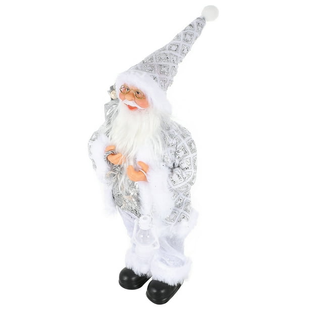 EeaseMX 1pc Simulación Santa Ornamento Dibujos animados Santa Doll Desktop Decoración para Navidad