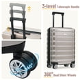 thumbnail image 5 of Hardshell Luggage Set 3 Piece, Durable ABS+PC Travel Suitcase with Spinner Wheels for Men Women (20/24/28 Inch), 5 of 10
