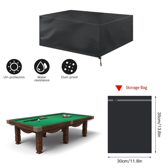Table 9ft Waterproof Billiard Table Cover Folding Pool Table Cover Dustproof Cover Moisture Resistant Durable Oxford Furniture Protection Case For Indoor Outdoor