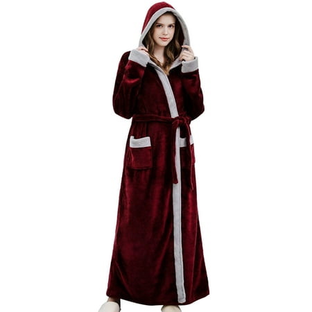 

JDEFEG Womens Pajama Sets Womens Cat Robe Ladies Women Autumn and Winter Long Warm Nightgown Nightdress 20S Beaded Headpiece Womens Pajamas Polyester A M