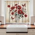 thumbnail image 2 of Ambesonne Rustic Kitchen Curtains, Warm Tone Botanical Design, 55"x24", Red Blue Grey and Eggshell, 2 of 3
