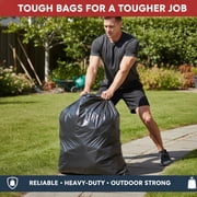 33 Gallon Trash Bags (100 Count), Garbage Bags 30-32 Gallon, High Density Bags with Tying Ropes