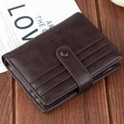Viadha Men Wallets Coin Purse Clutch Hasp Retro Short Wallet Package Multi-Card Holder