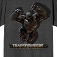 thumbnail image 7 of Transformers Rise Of The Beasts Optimus Primal Crew Neck Short Sleeve Charcoal Heather Men's T-shirt-XL, 7 of 7