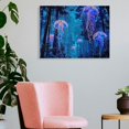 thumbnail image 3 of Fenyluxe Bioluminescence Canvas Print Wall Art Decor for Home Living Room Bedroom Office Hotel Salon Condo Bar Ready To Hang Room Art Decor 16x12in, 3 of 6