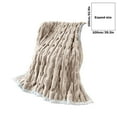 thumbnail image 3 of HCBY Ruched Reversible Fleece Throw Blanket Ultra Soft Cozy Warm For All Seasons Air Conditioned Rooms Beds Sofas (Beige 62"x39"), 3 of 6