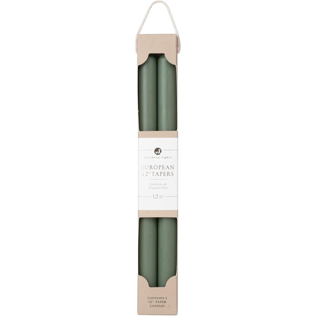Northern Lights Candles - 12" 2pk Tapers - Eucalyptus - 72863