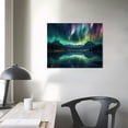 thumbnail image 3 of EastSmooth Aurora Borealis Canvas Wall Art Northern Canvas Print Painting for Living Room Snowy-Mountains-Landscape Poster Picture Wooden Framed Prints Ready to Hang, 3 of 4