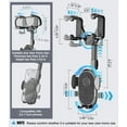 thumbnail image 2 of shiyou-[Version 2024] Rear View Mirror Phone Holder, Rearview Mirror Accessories, Flexible Rotating Multifunctional 360° Retractable Mobile Phone Holder Car with Universal Holder, 2 of 4